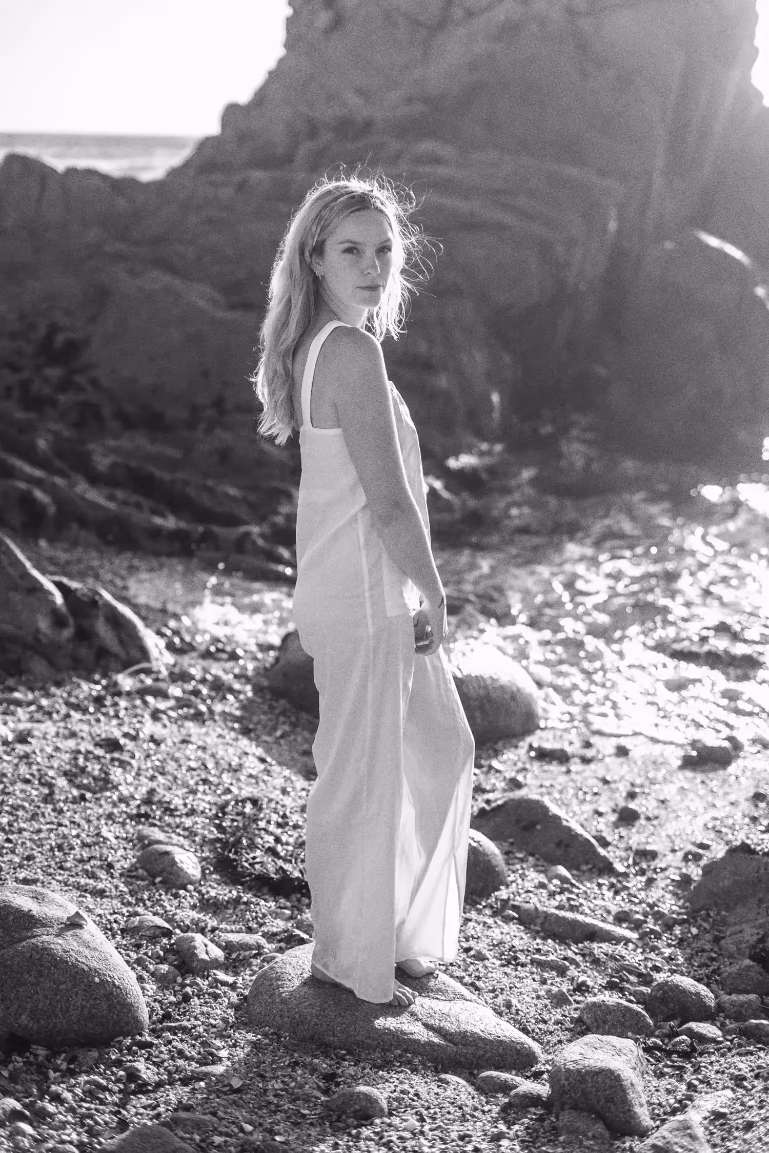 Photo of woman on beach in Carmel.