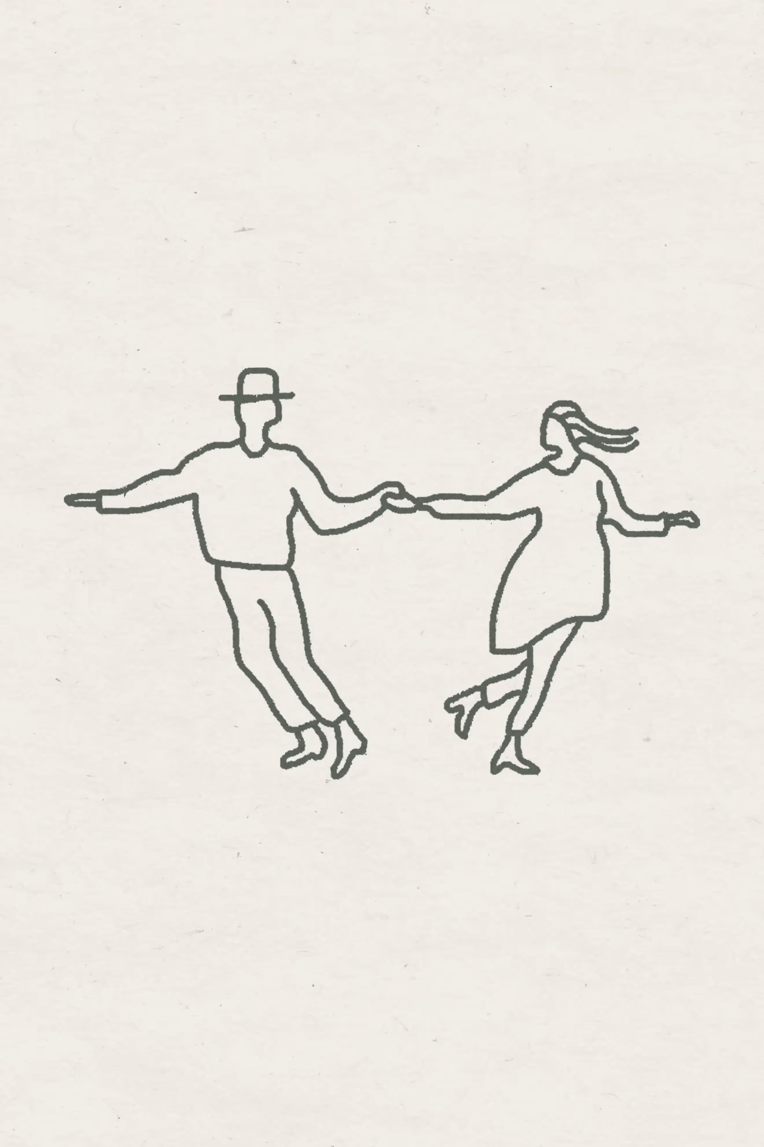 Drawing of couple dancing
