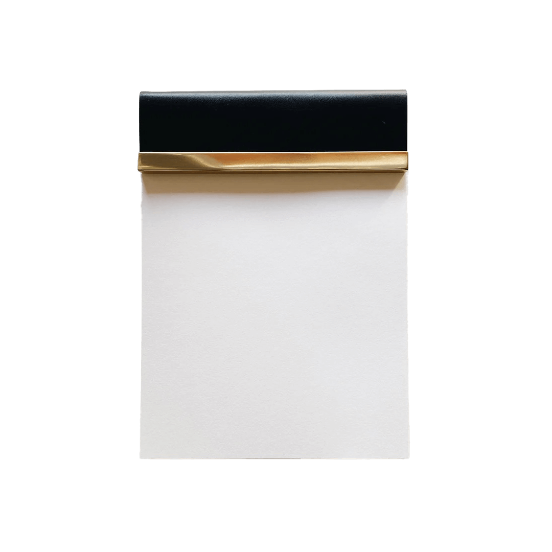 Leather & Brass Bound Notepad