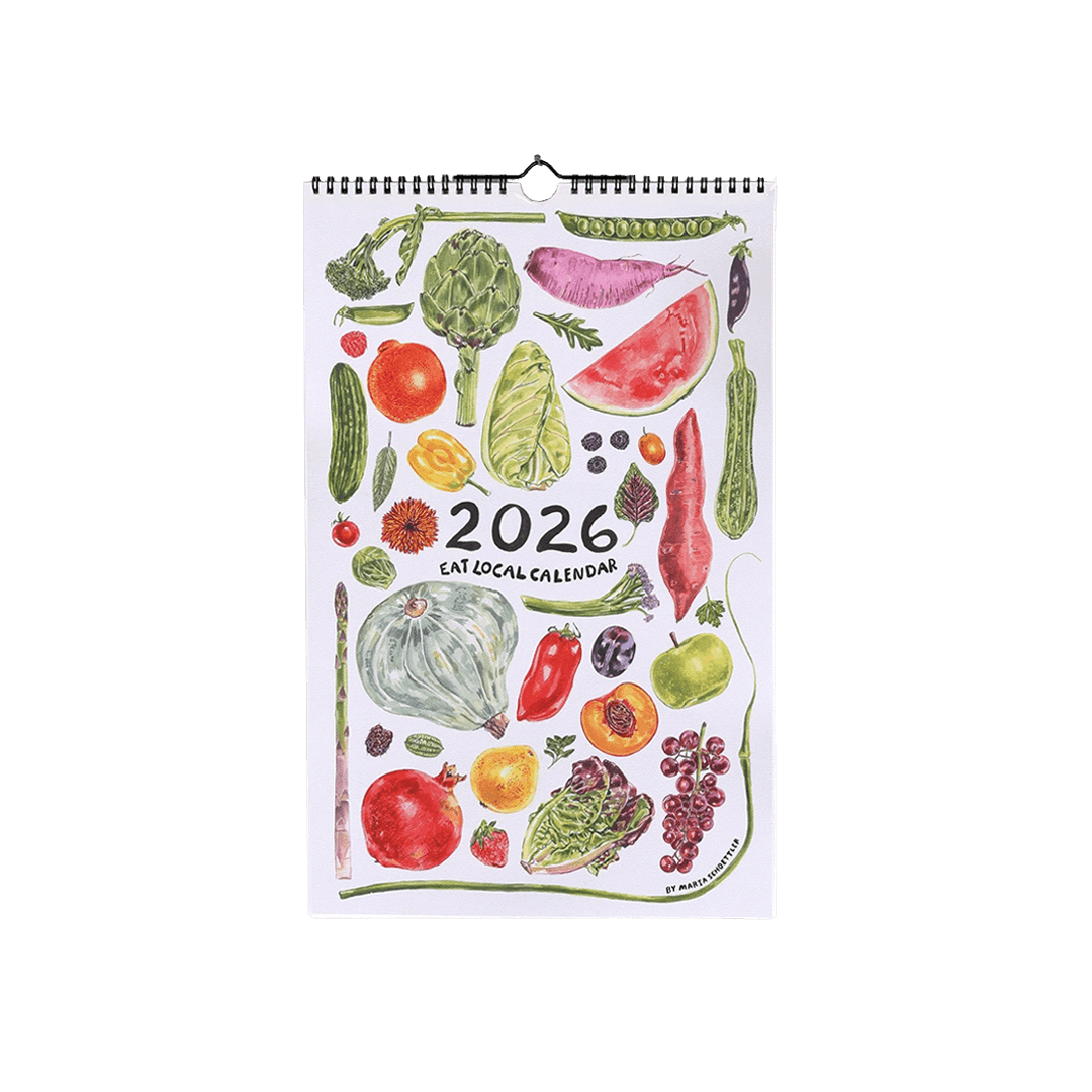 2026 Wall Calendar with Fruits and Veggies Design