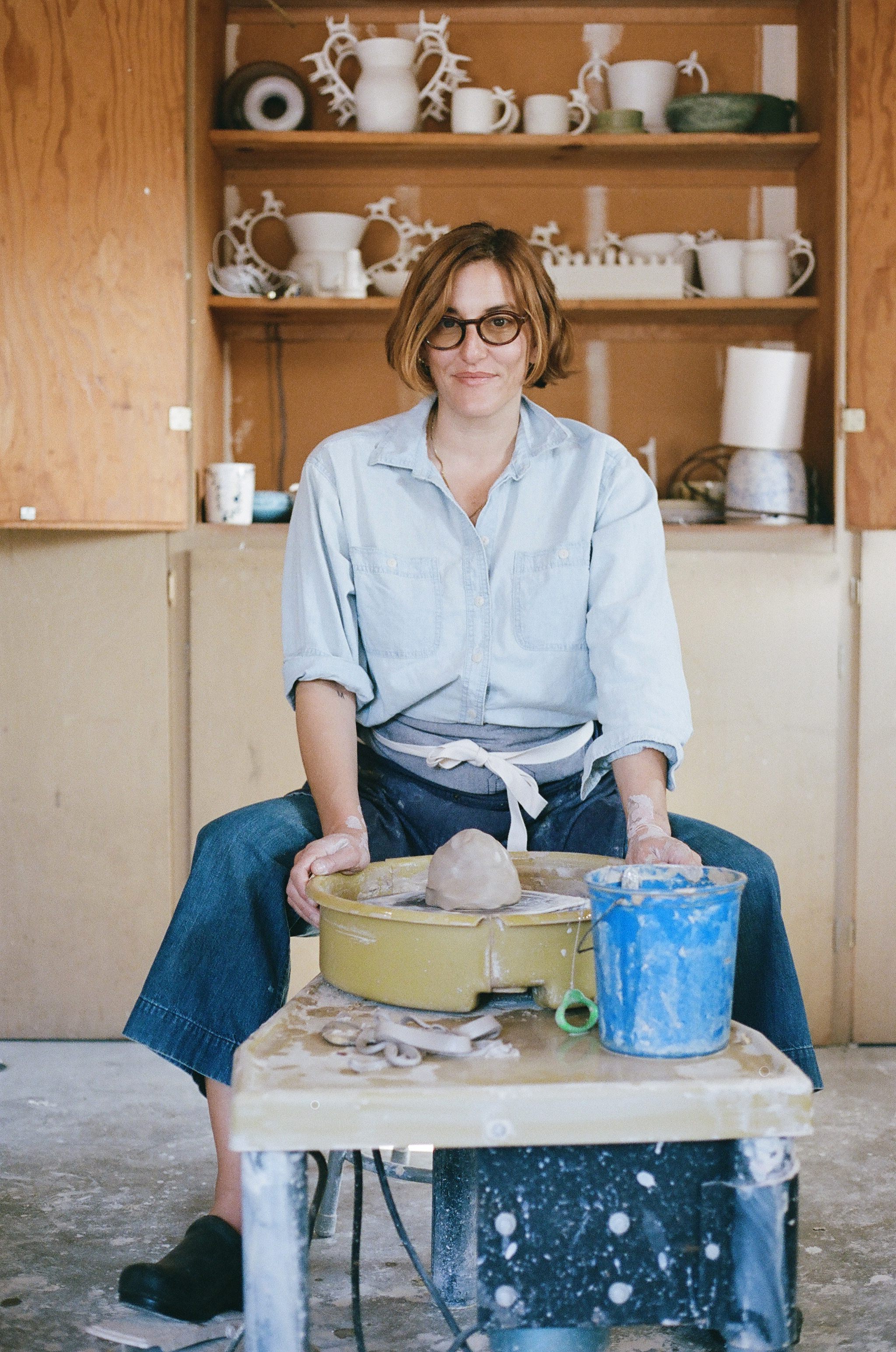 Lucy Michel potters wheel