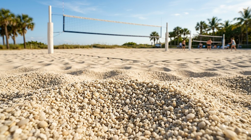 How Does Particle Angularity Affect Volleyball Court Footing