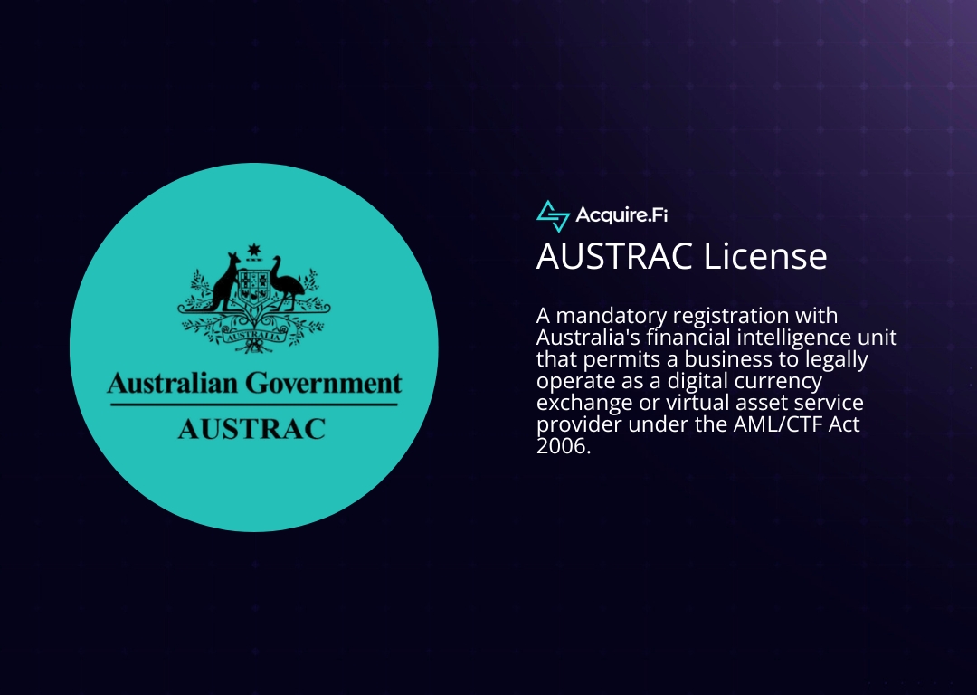 what is AUSTRAC crypto License