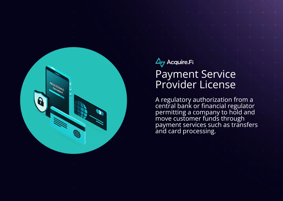 what is a Payment Service Provider License