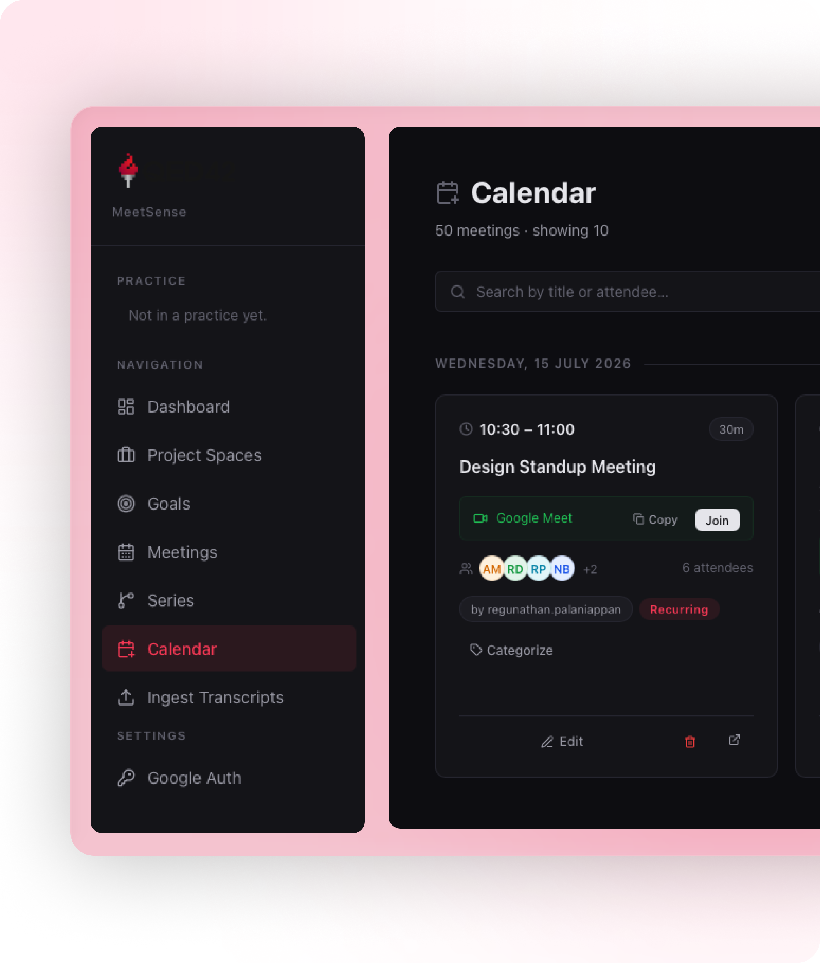AI analyzing meetings, project health, capacity, and operational decisions