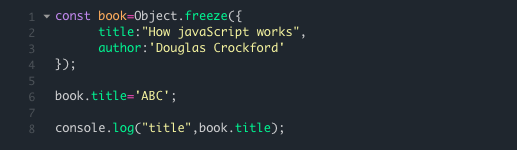 Object.freeze()