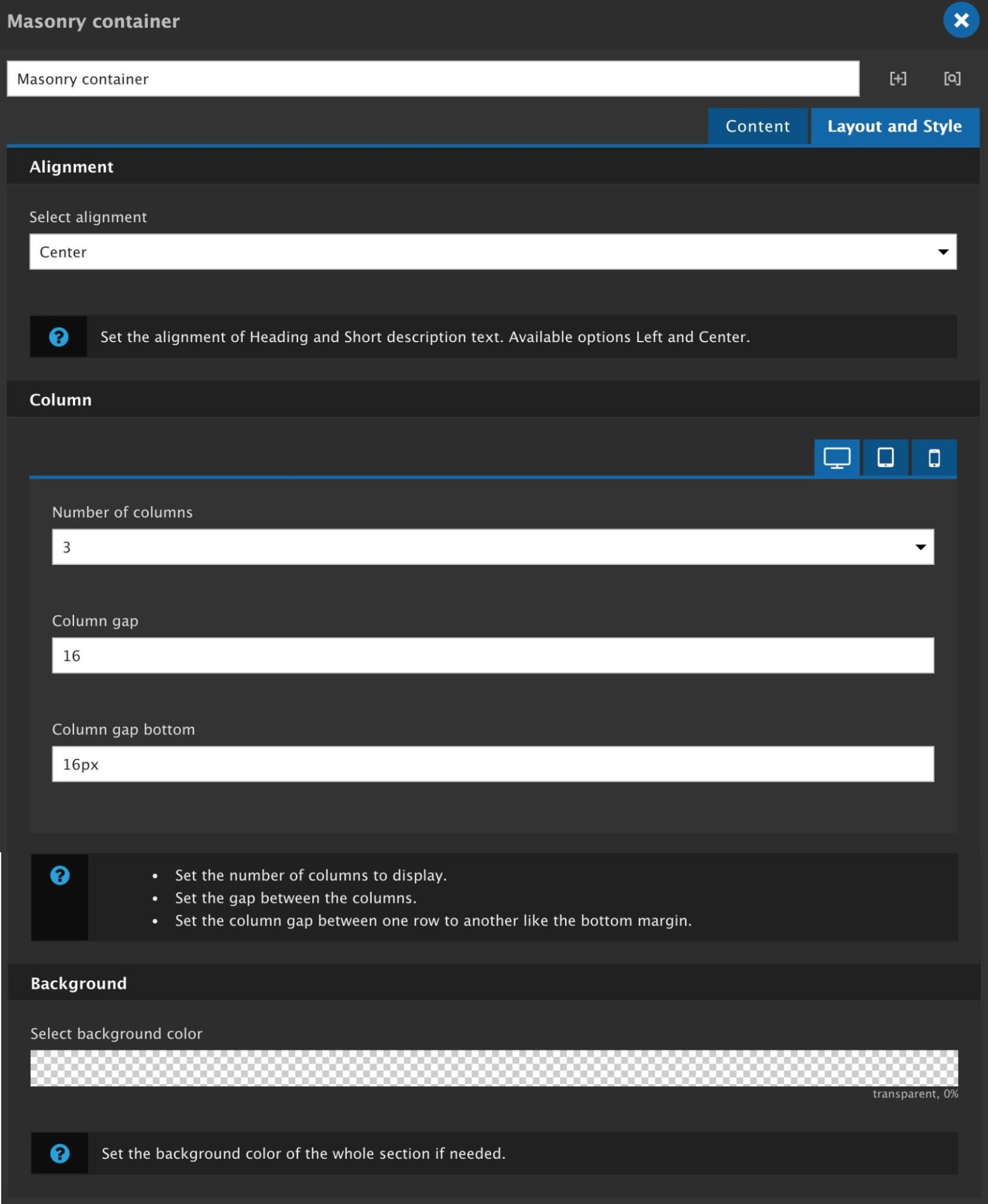 Masonry layout with Acquia Site Studio