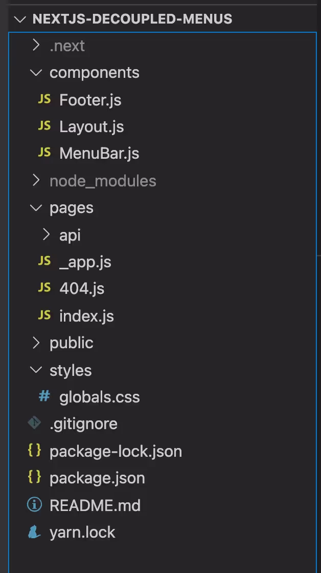 Decoupled Menus Initiative - NextJS