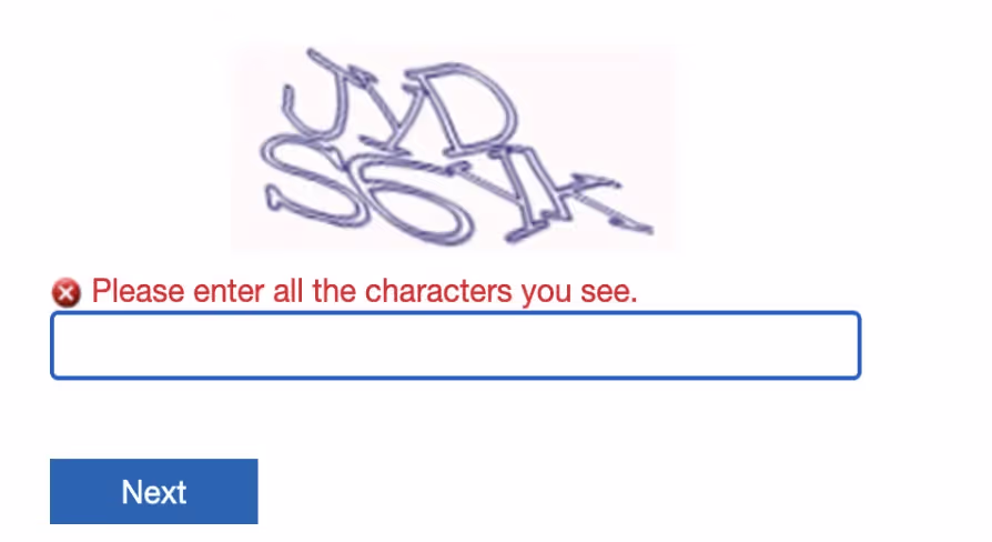 Recaptcha form with error messages