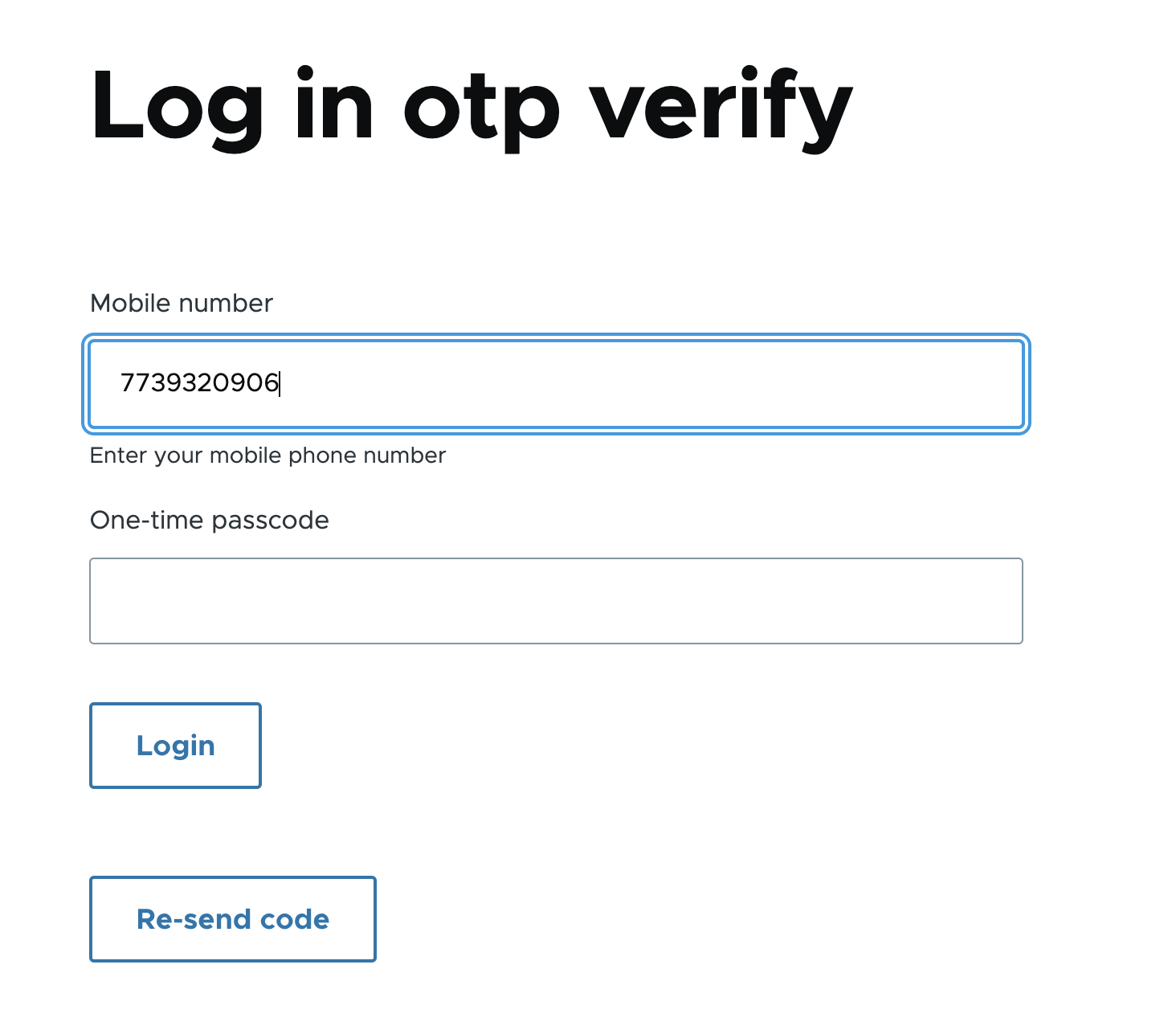 OTP verification