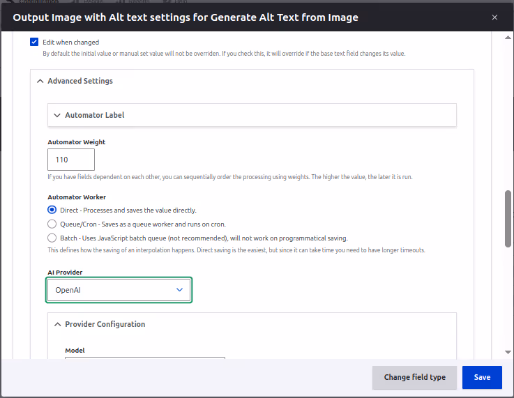 Output Image with Alt Text