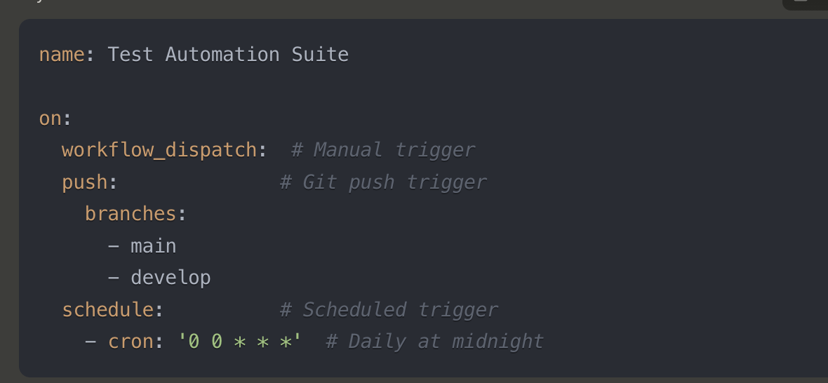 Trigger syntax example