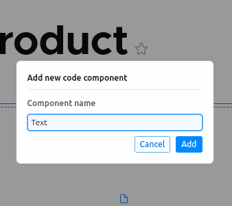 Code component in XB