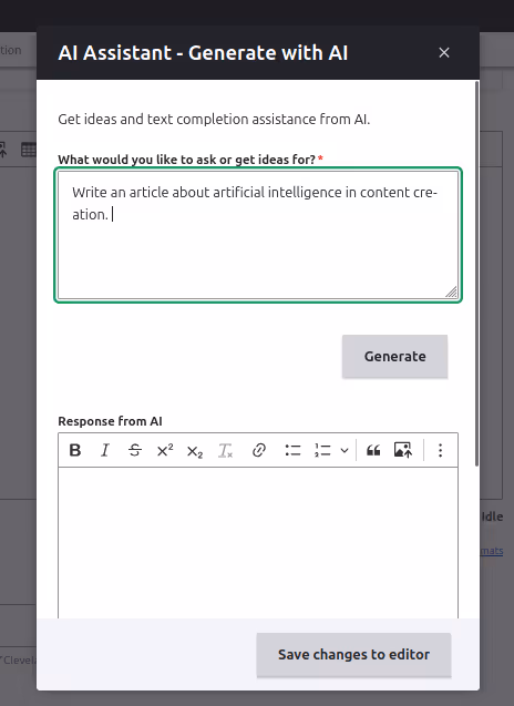 AI-powered CKeditor