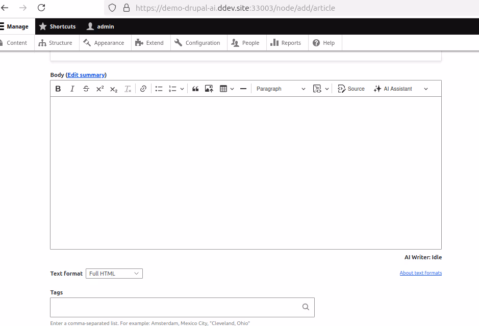 AI-powered CKeditor