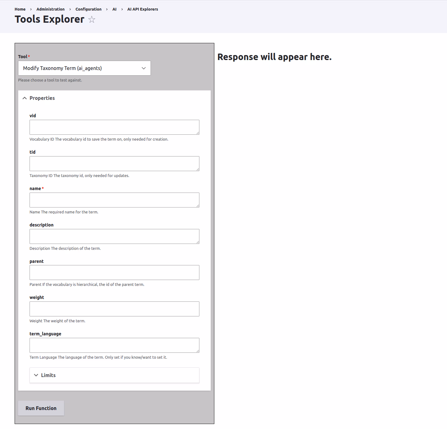 Modify taxonomy term