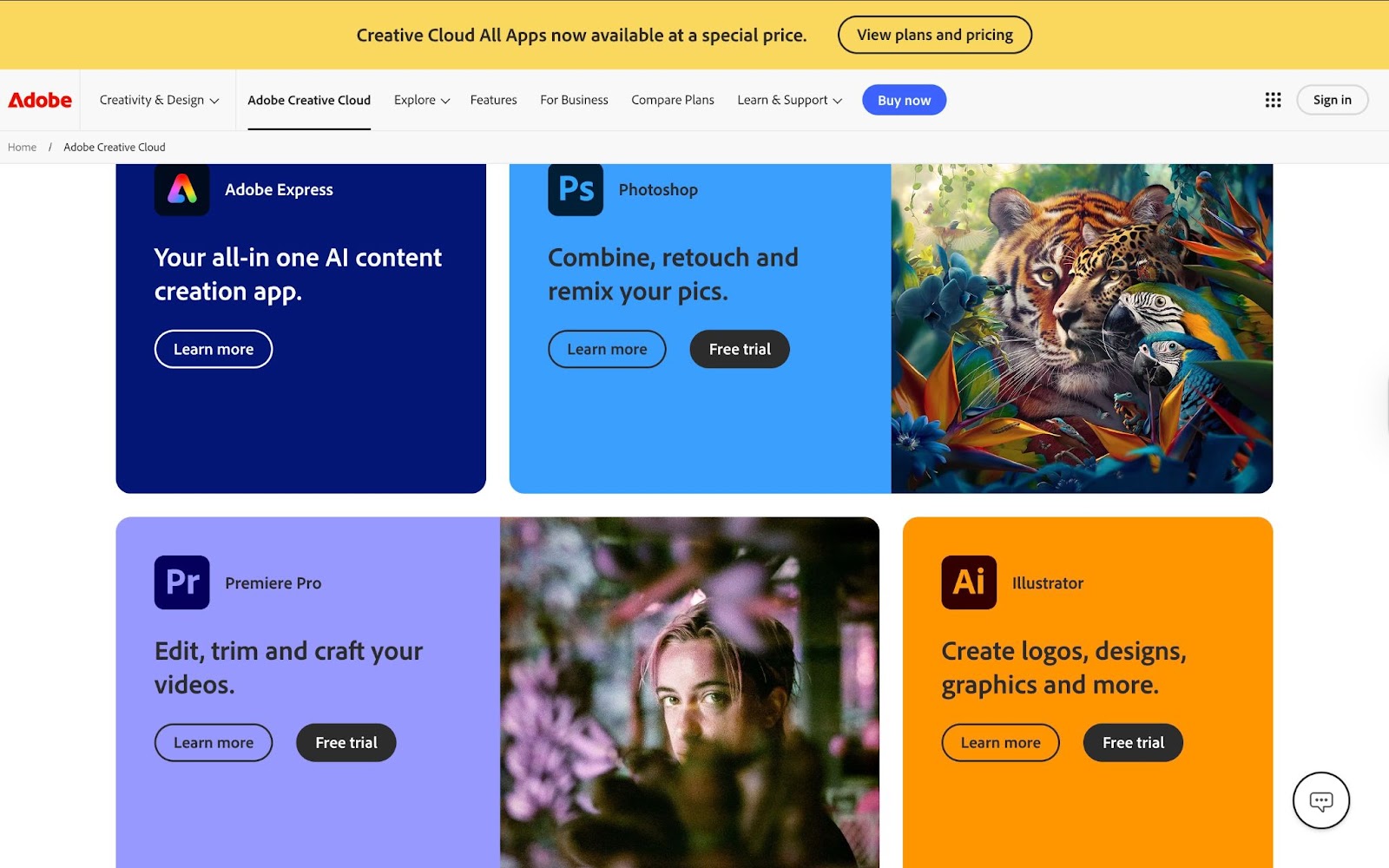 Adobe AI design tools and service platforms