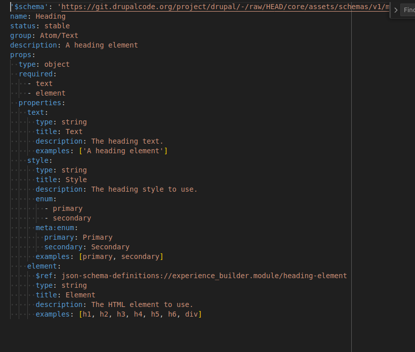YAML file