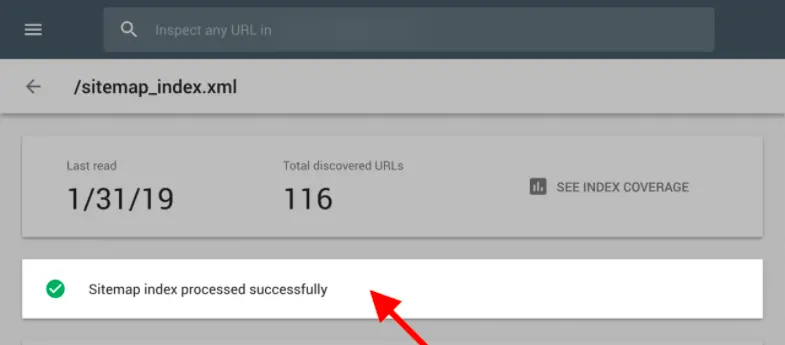 Submitted Sitemaps