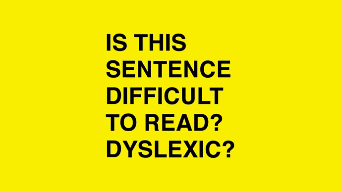 A dyslexic student himself, UK designer Daniel Britton created a font called Dyslexia by subtracting half of Helvetica.