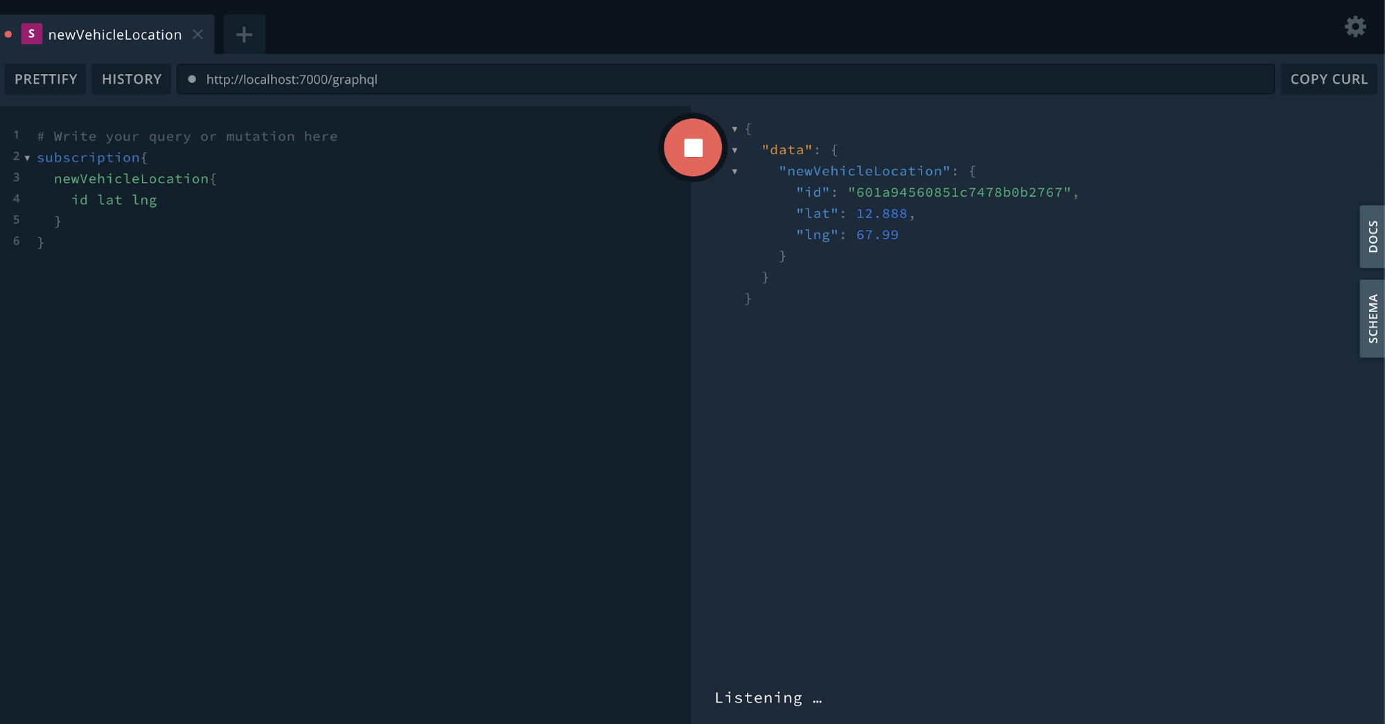 GraphQL subscriptions & Apollo Client real-time tracking app