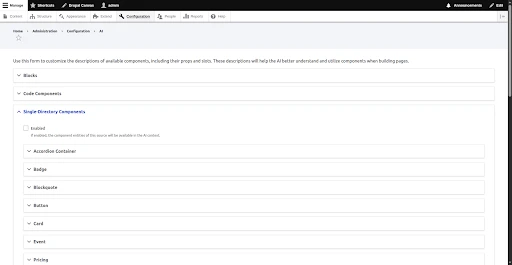 Drupal Canvas for page templates