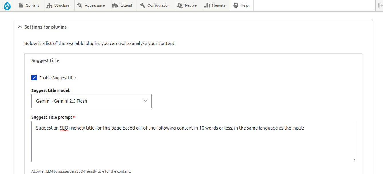  Configure Content Suggestions