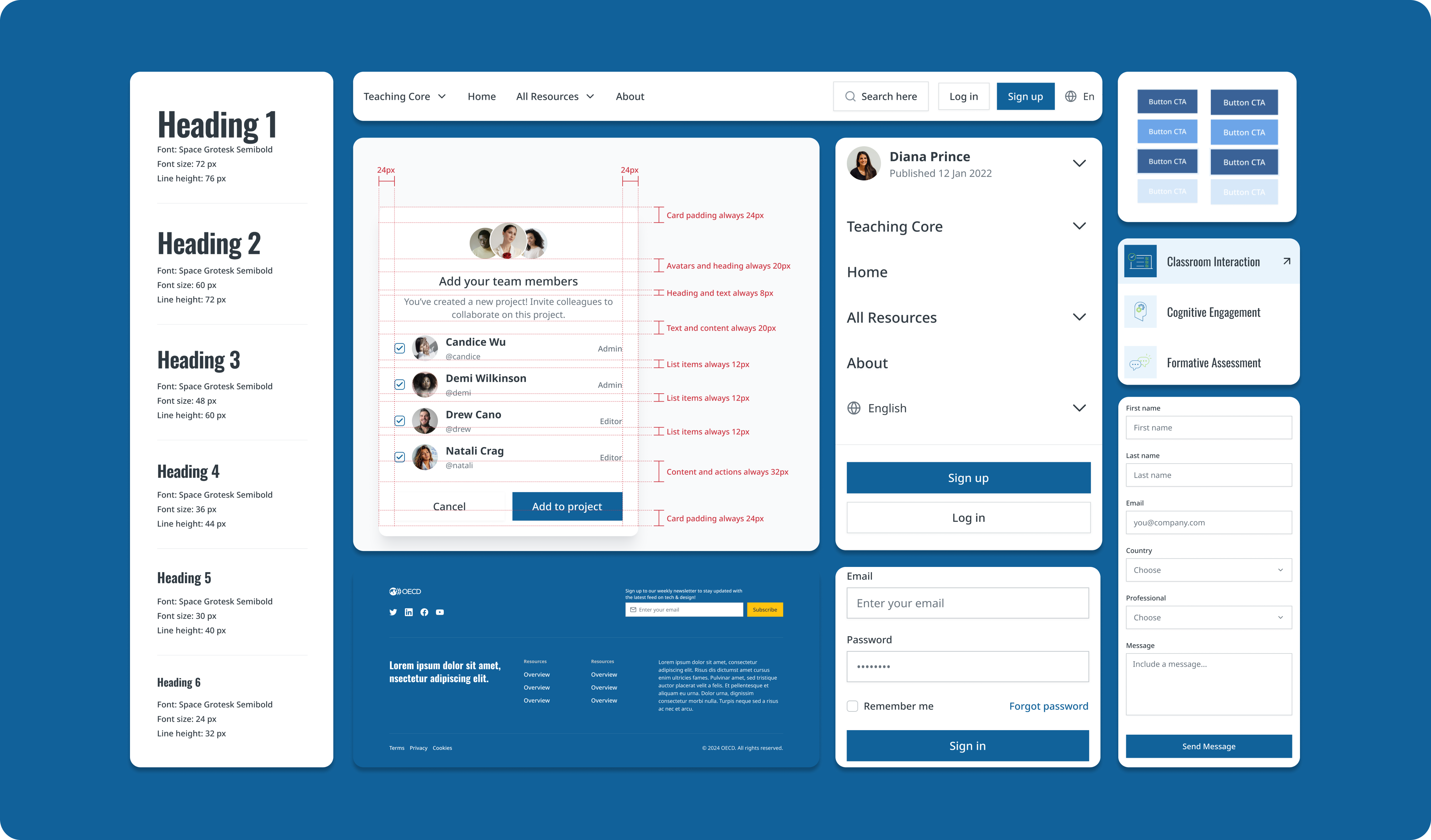 CMS training session interface used for platform handover