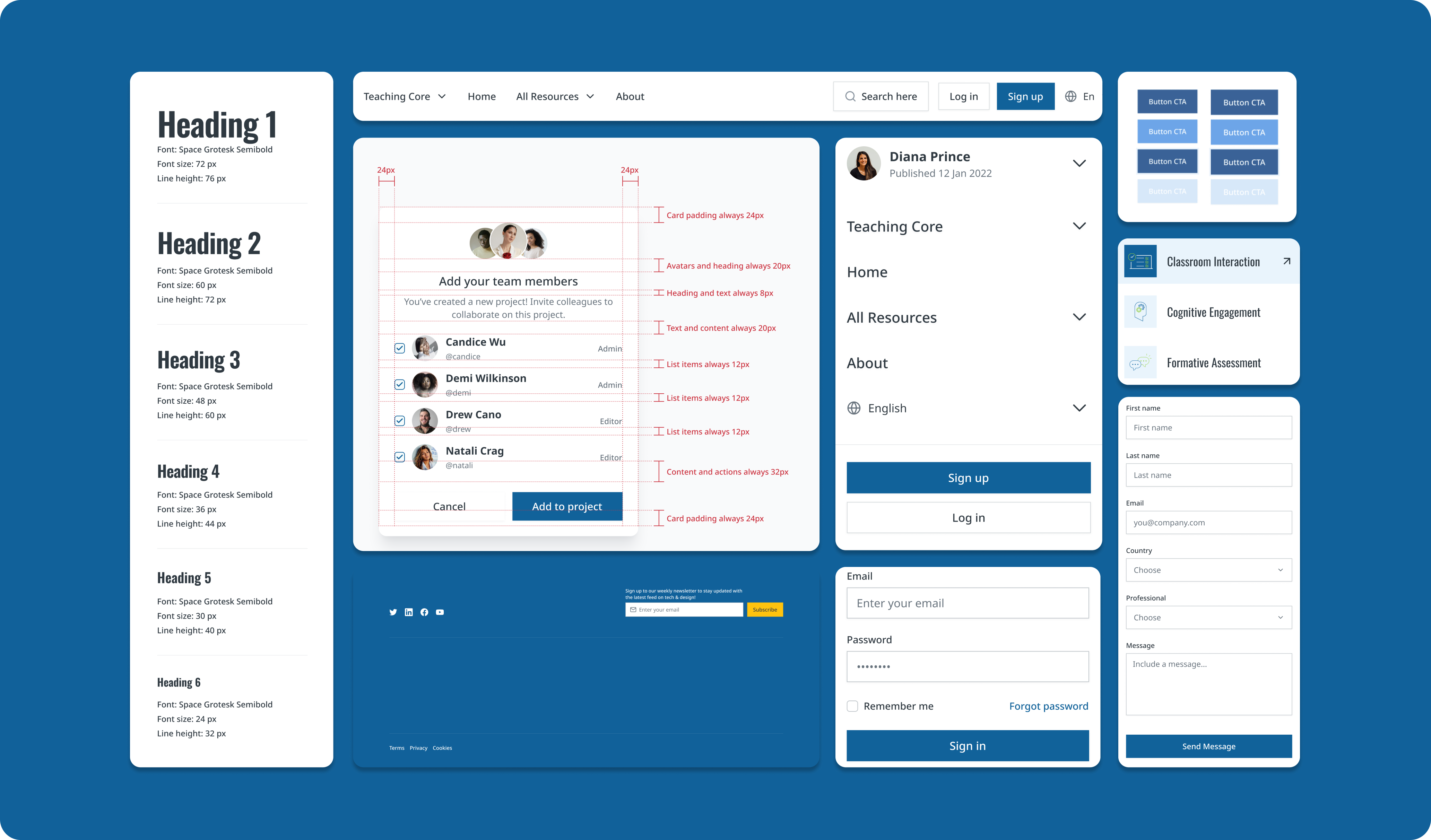 CMS training session interface used for platform handover