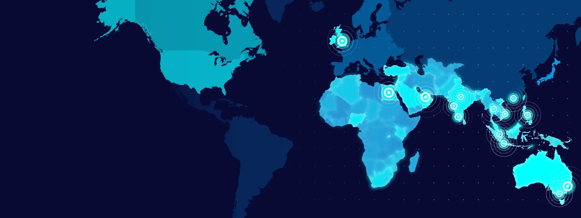 Global affiliate network map with highlighted international markets for Awin vs Optimise comparison article.