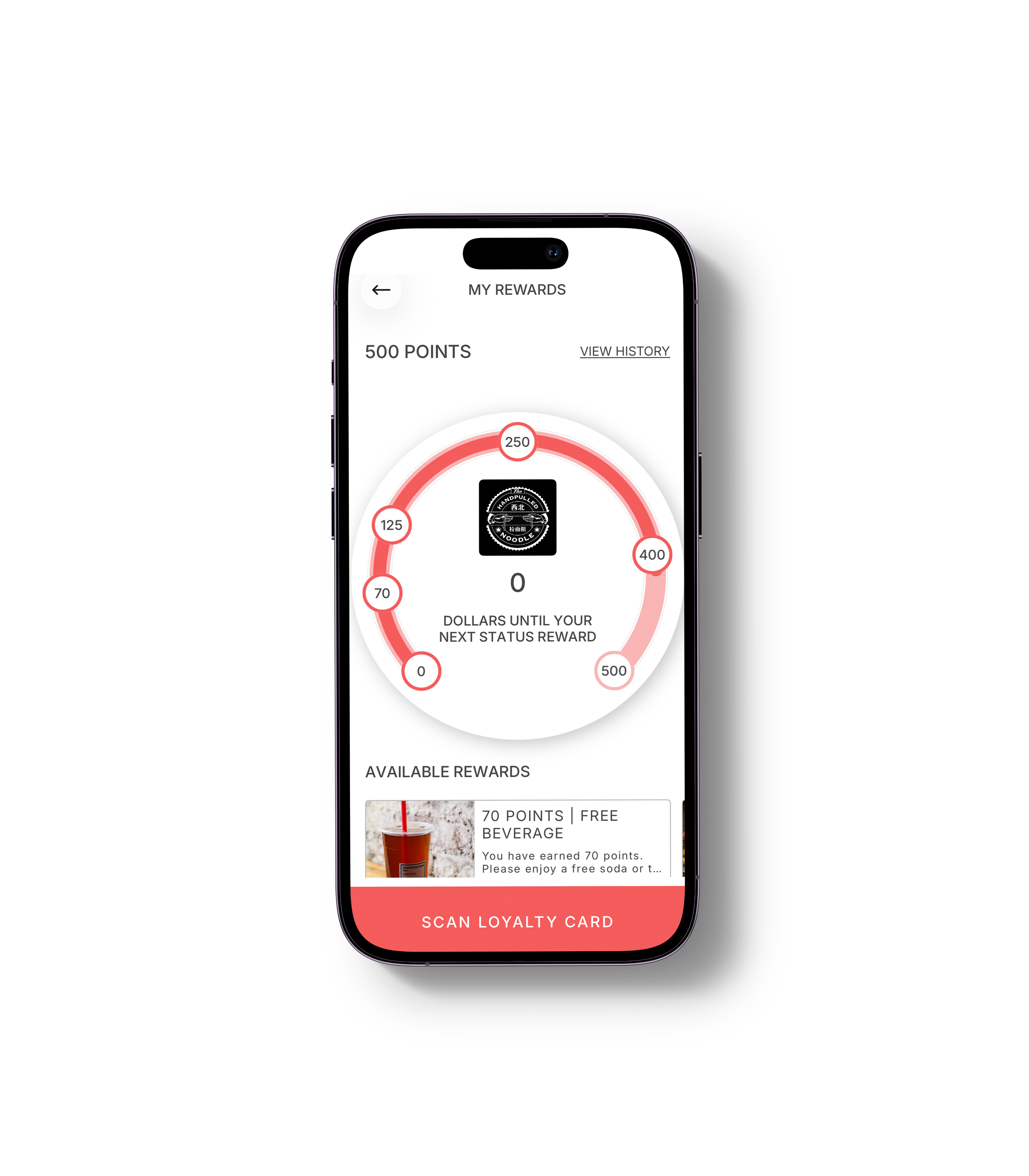 iPhone showing the Slurp rewards points screen