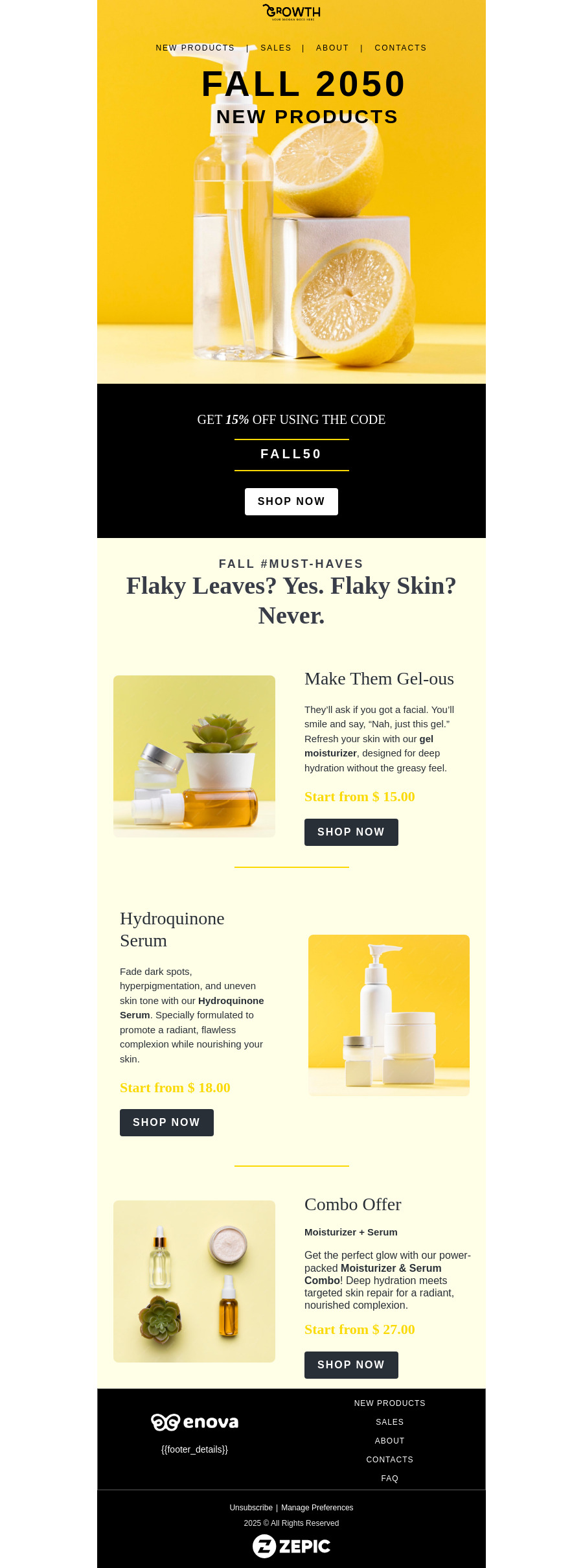 New skincare collection fall season