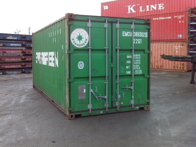 Used 20ft shipping containers ex shipping line in green, wind and watertight steel storage units available in bulk. It is un modified and of standard size.