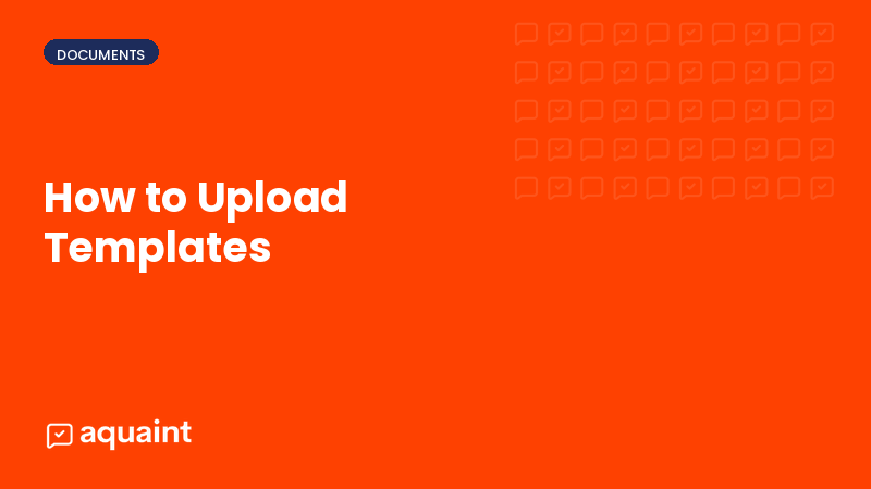 How to add & upload templates
