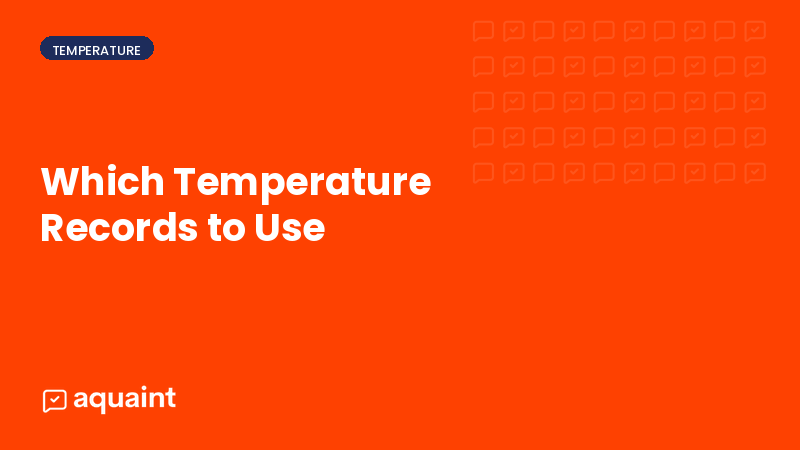 Which temperature records do you need to keep in a restaurant