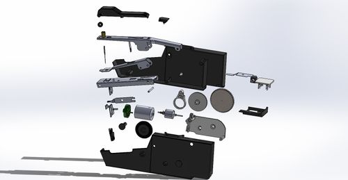 Exploded view of handy stitch 3D model parts