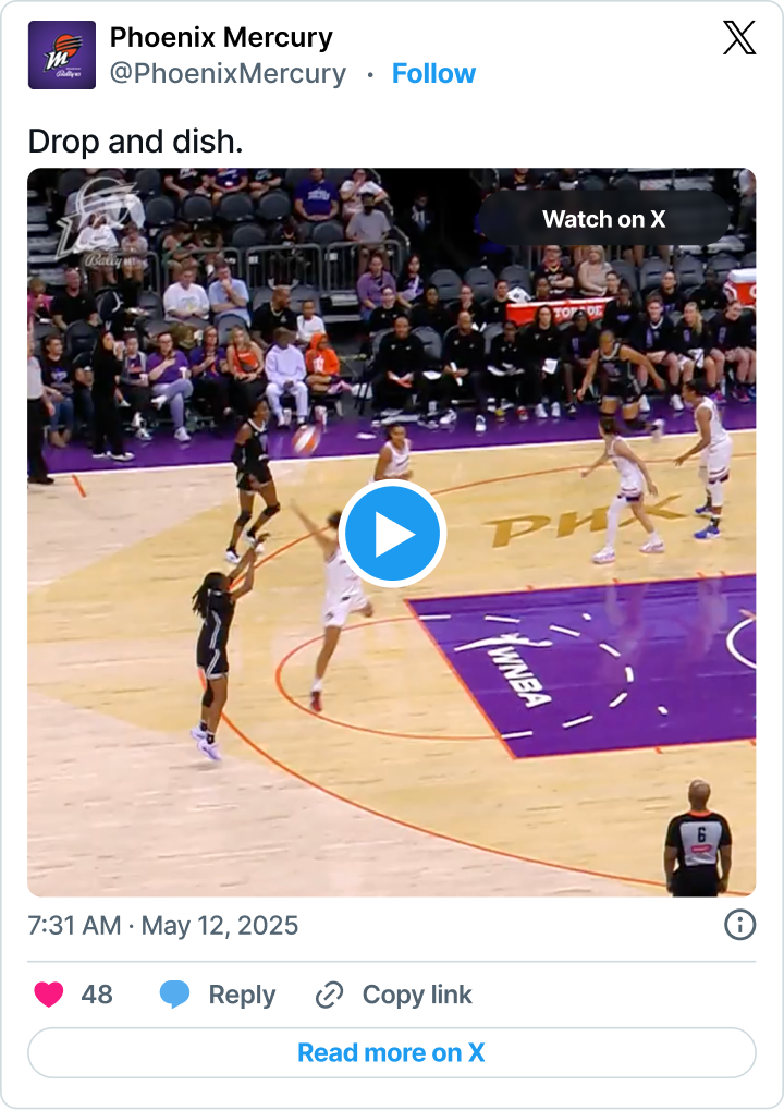 Twitter/X post of a basketball game