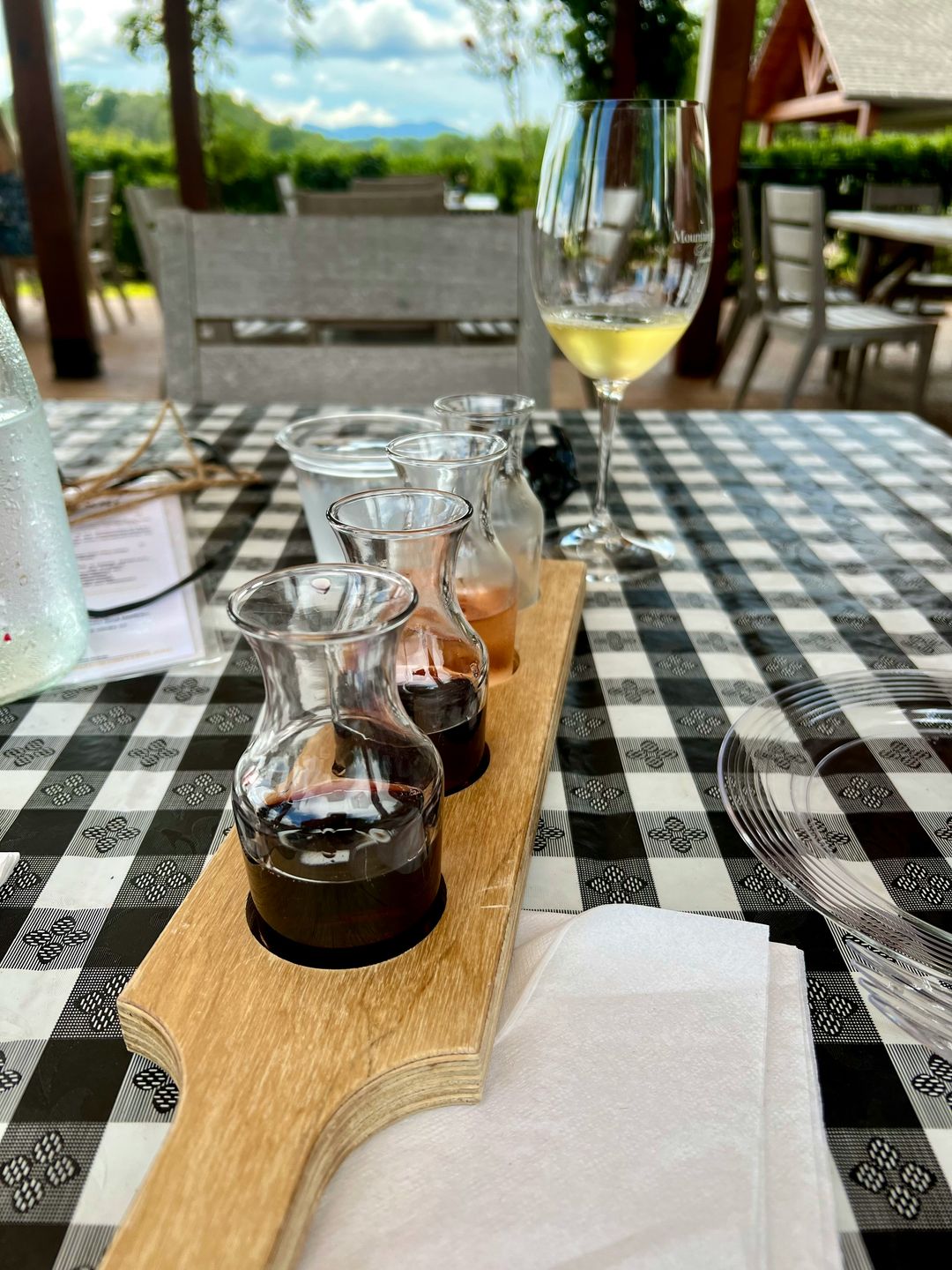 A tasting flight