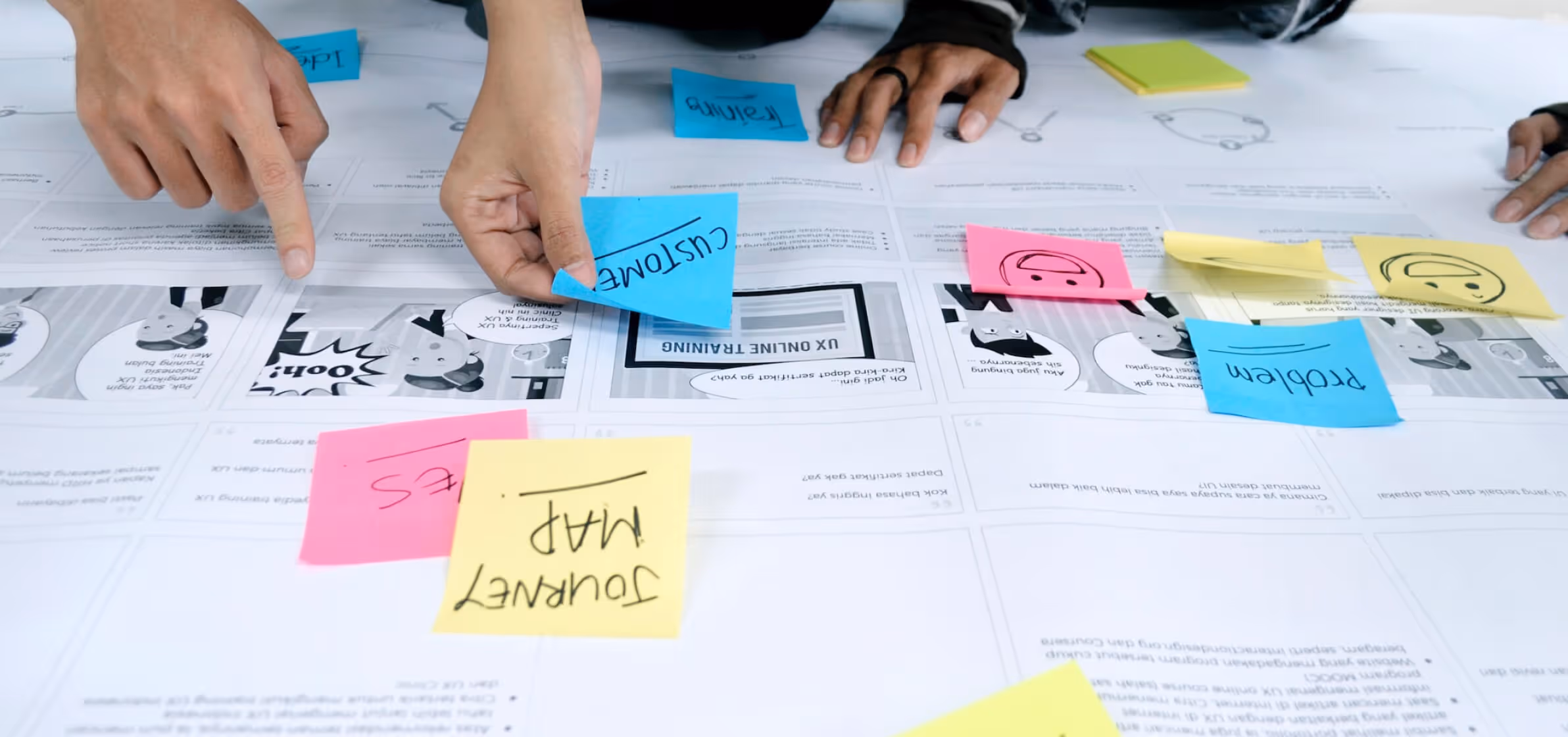 Close-Up from a customer journey workshop in a start-up
