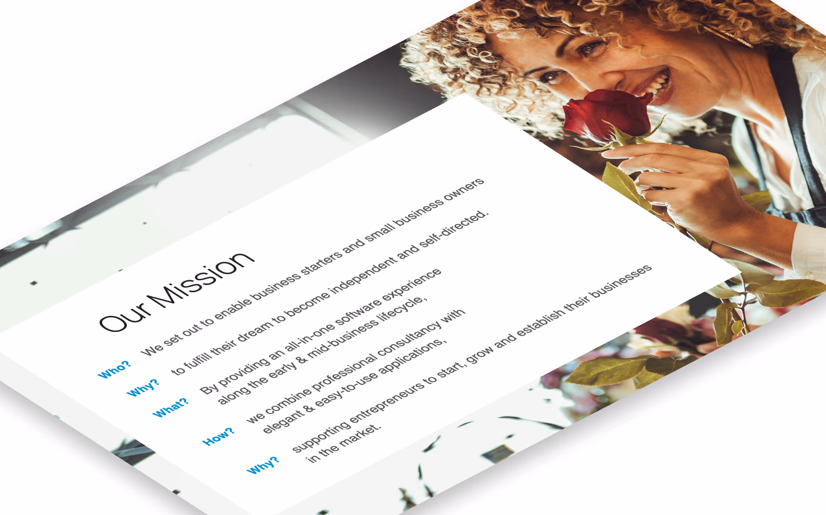 The mission statement is divided into different focal areas based on a model by Simon Sinek