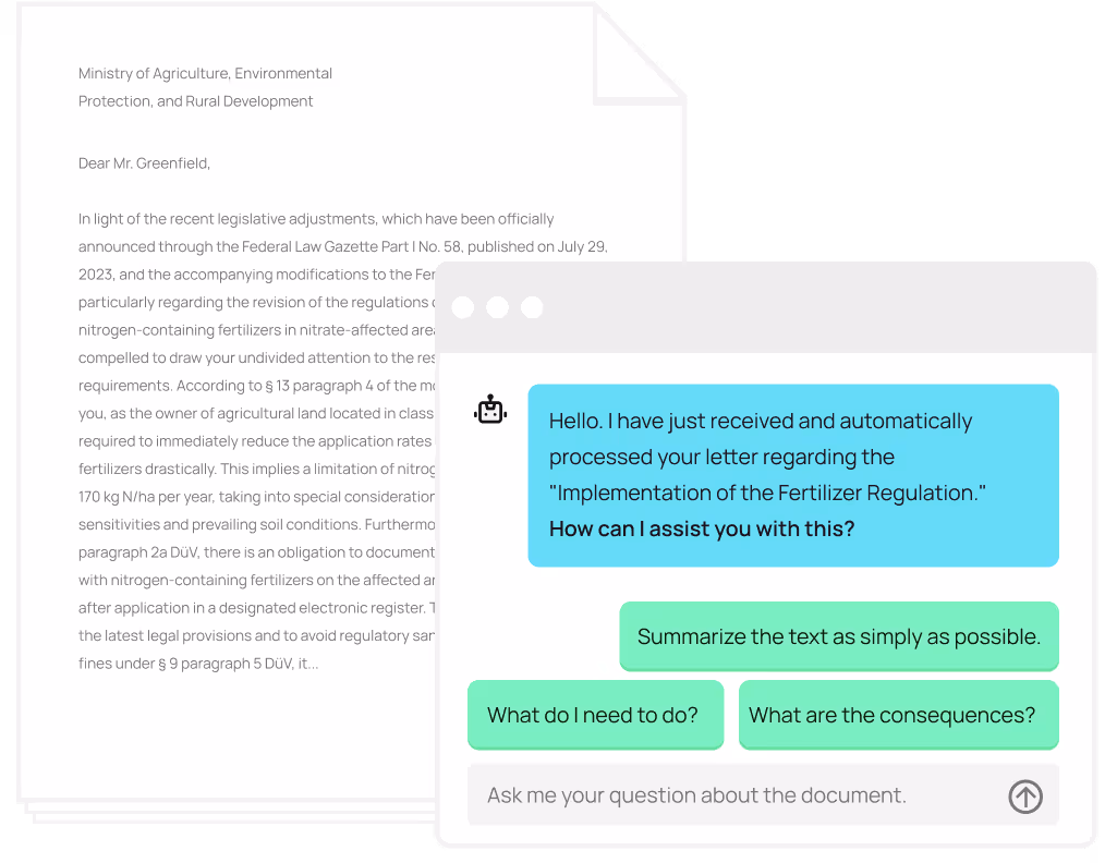 A document is read, analyzed and edited by AI