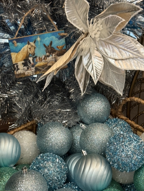 Silver Christmas balls