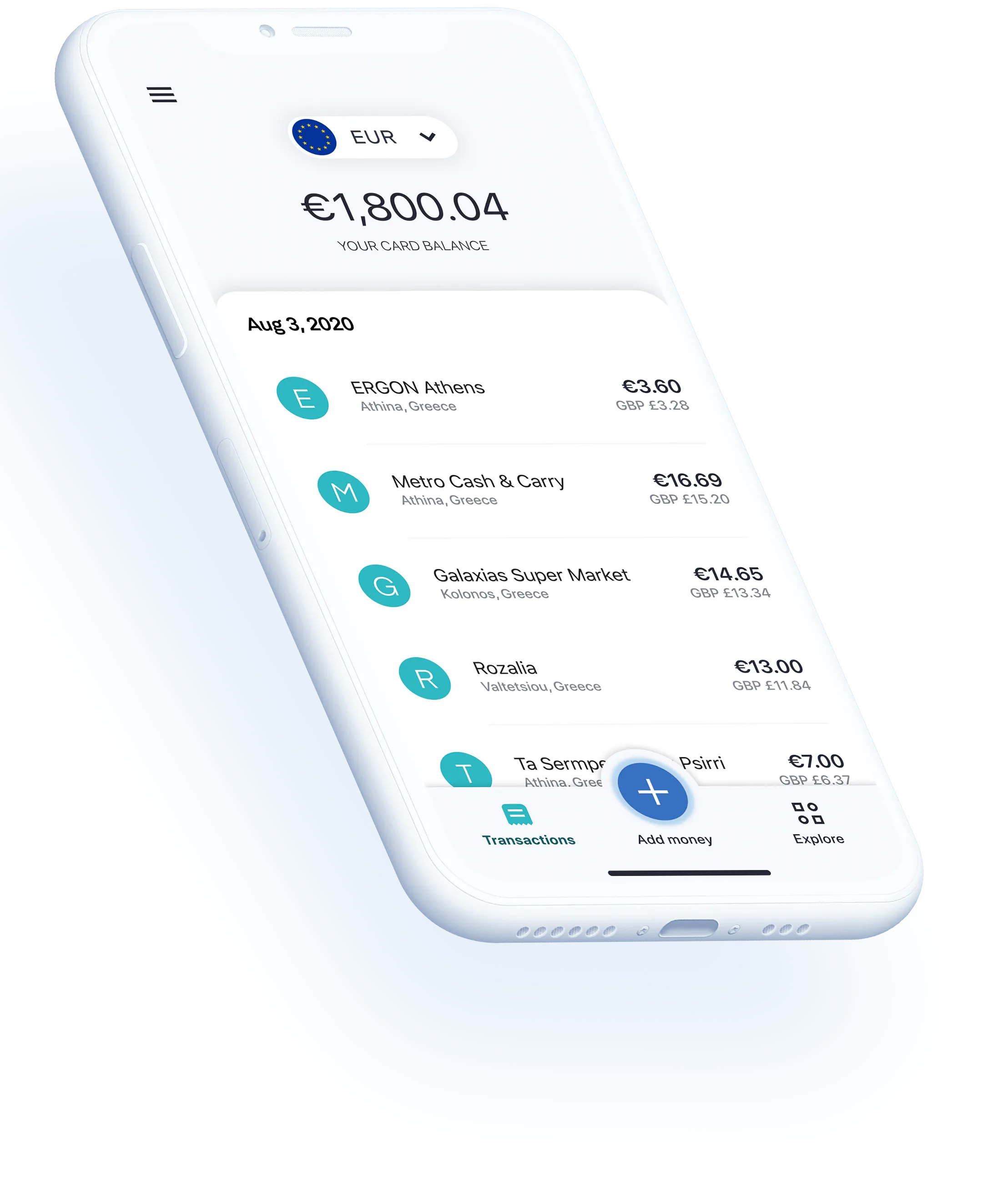FairFX app transactions