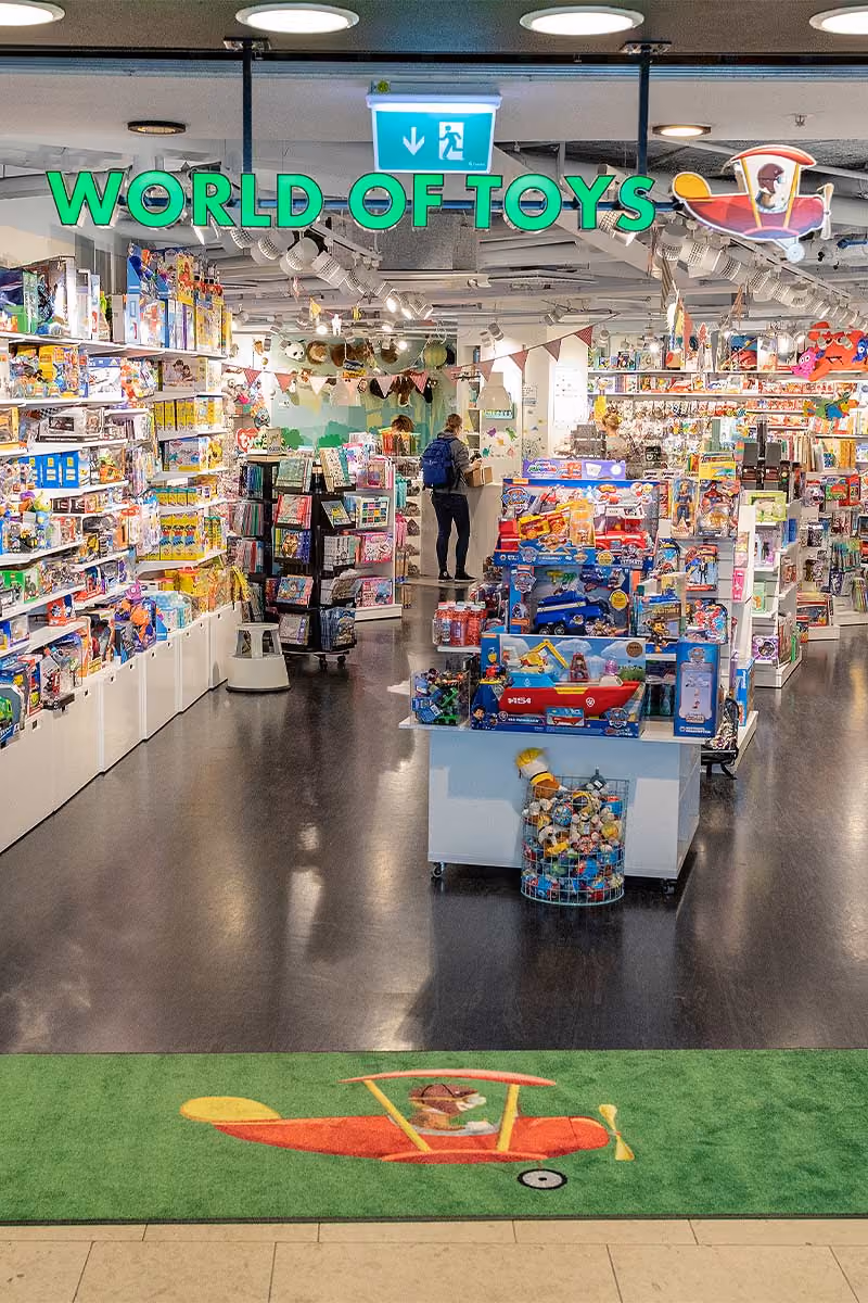 World of Toys profilmatta från Logomattan