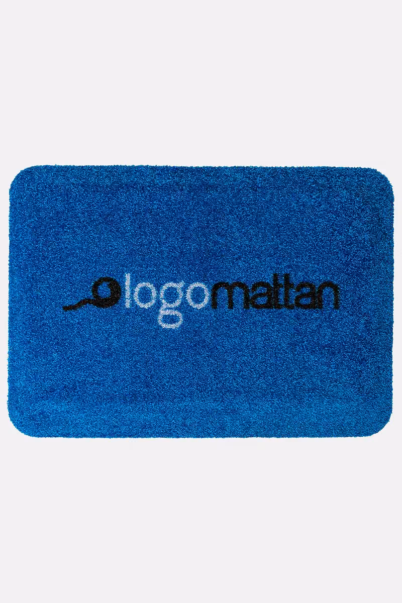Ergonomisk arbetsplatsmatta med logo från Logomattan
