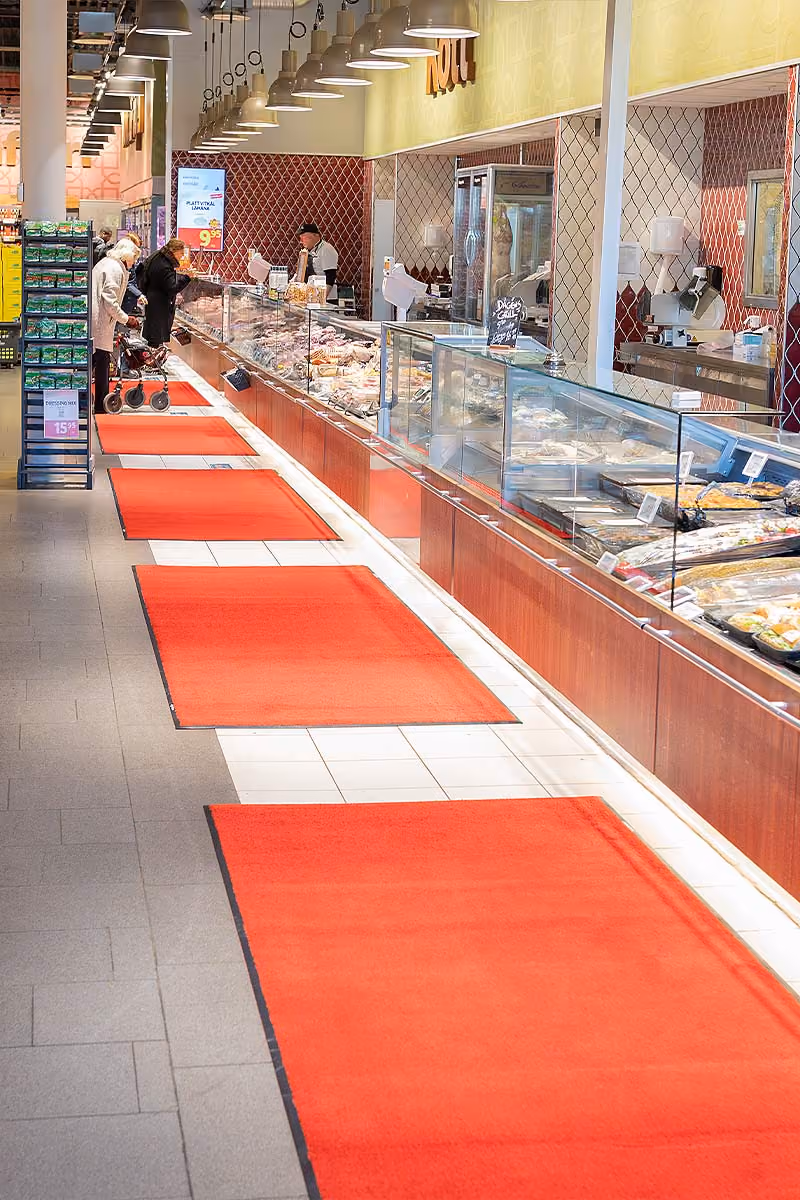 Matvärlden röda mattor från Logomattan
