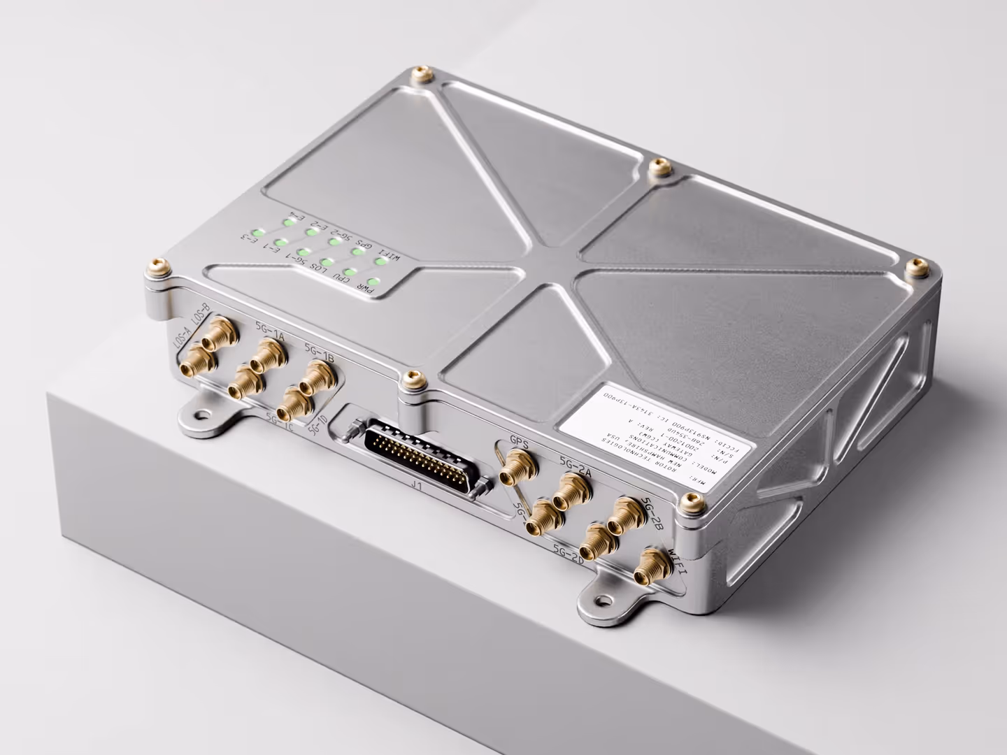 The RPX Communications Gateway (CGW) is a multi-purpose airborne communications gateway that natively supports 5G and Starlink communications. It is designed to offer uninterrupted connectivity for critical and uses proprietary algorithms to optimize transmission reliability in noisy communications environments. 