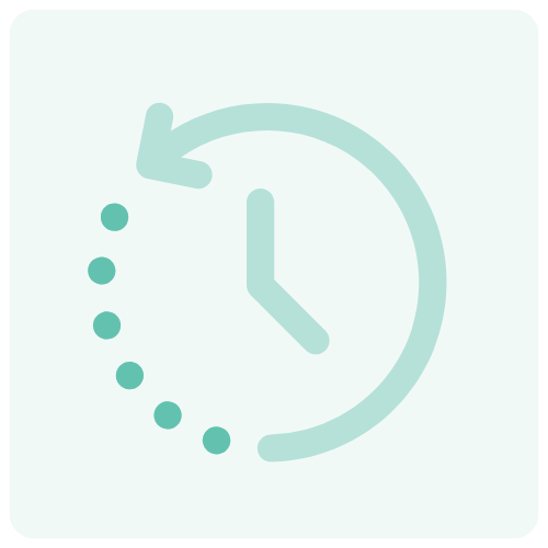 icon of turquoise clock