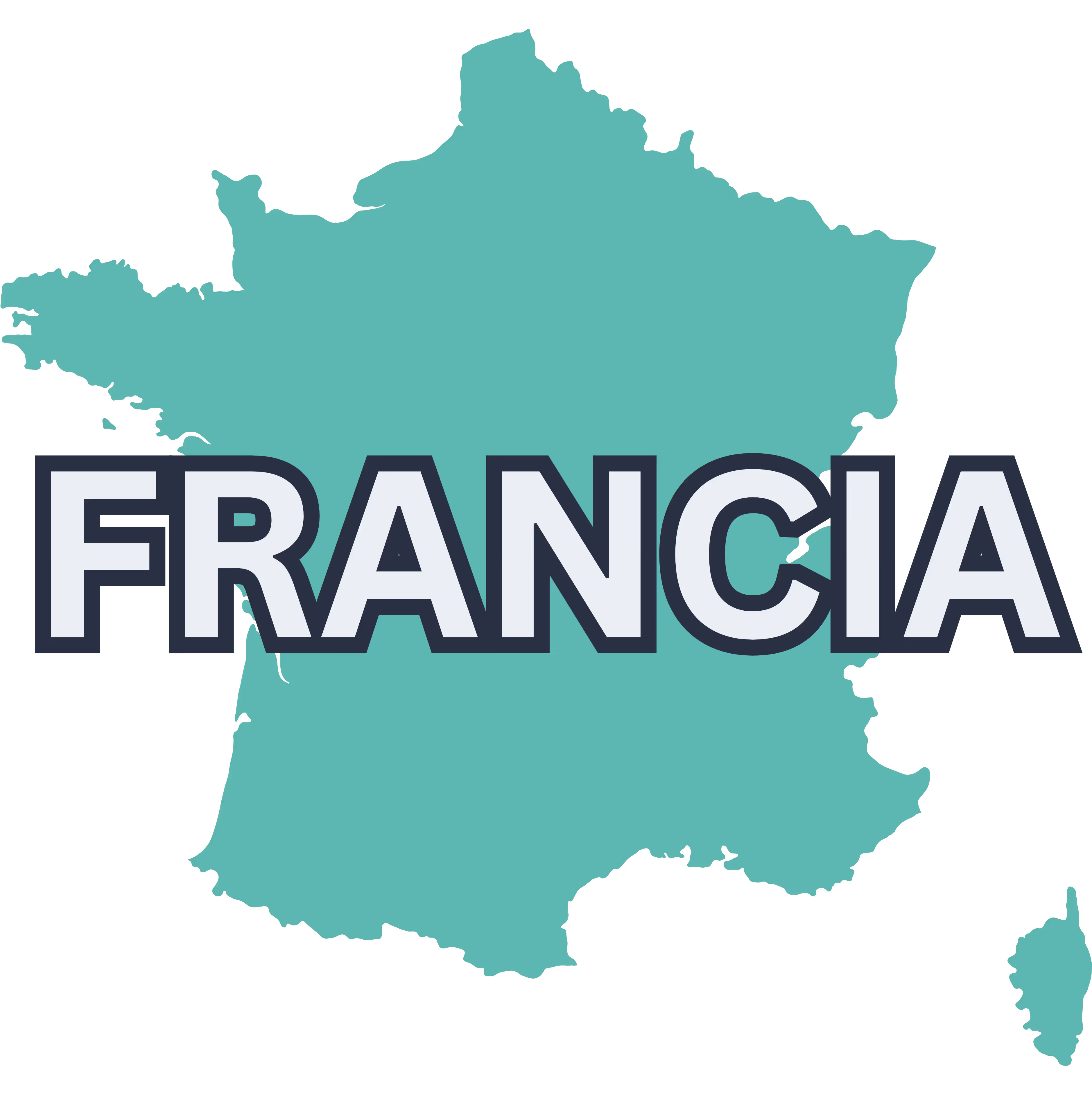 Karte von Frankreich