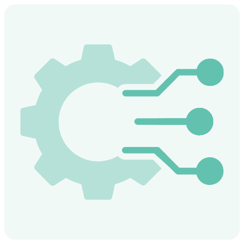icon of turquoise parcel